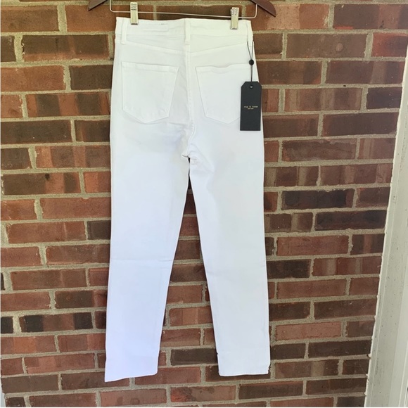 NWT rag & bone Jeans Cigarette White Denim Size 25, 27,28, or 30 available - Picture 3 of 11